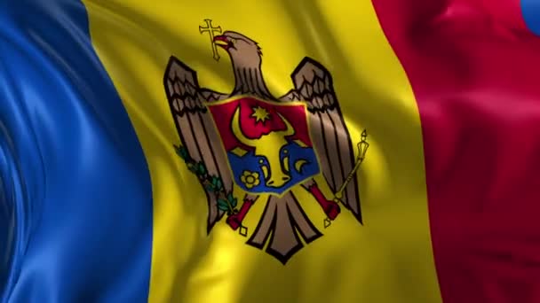 Bandera de Moldova — Vídeo de stock