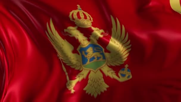 Bandera de montenegro — Vídeos de Stock