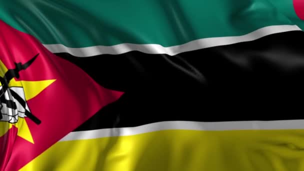 Mozambik Cumhuriyeti bayrağı — Stok video