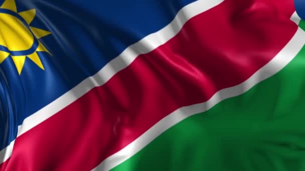 Bendera dari namibia — Stok Video