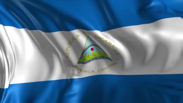 Bandera de Nicaragua — Vídeos de Stock