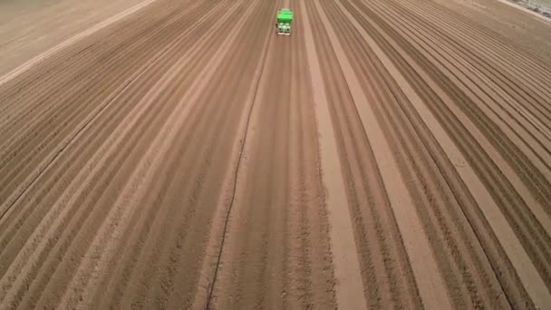 Flug über Kartoffelfeld — Stockvideo