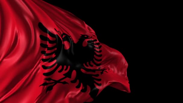 Vlag van Albanië — Stockvideo