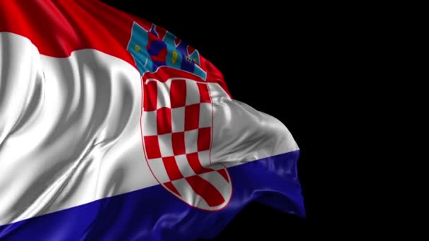 Vlajka Chorvatska — Stock video