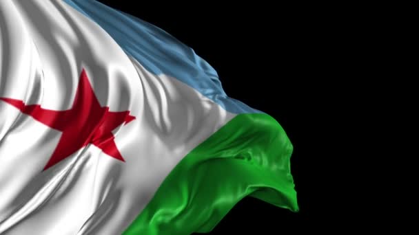 Flagge von Dschibuti — Stockvideo