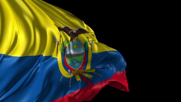 Ekvádorská vlajka — Stock video