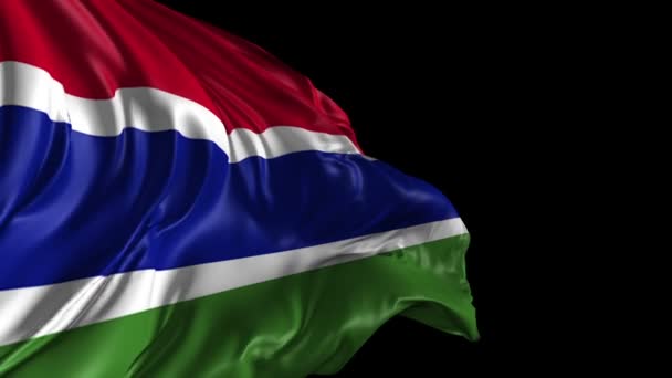 Флаг Гамбии — стоковое видео