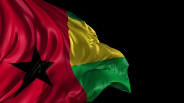 Flag of Guinea Bissau — Stock Video