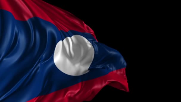 Laos flagga — Stockvideo