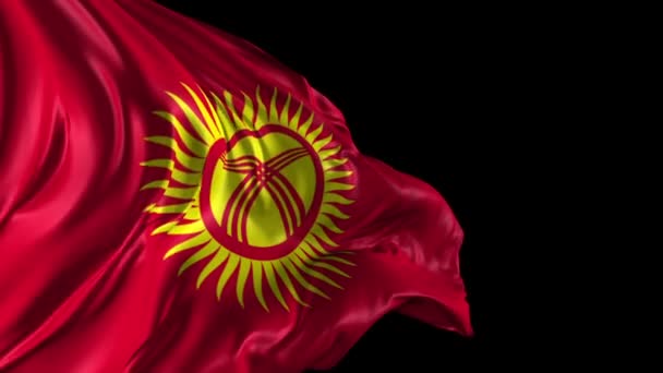 Прапор Киргизстану — стокове відео