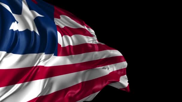 Vlag van liberia — Stockvideo