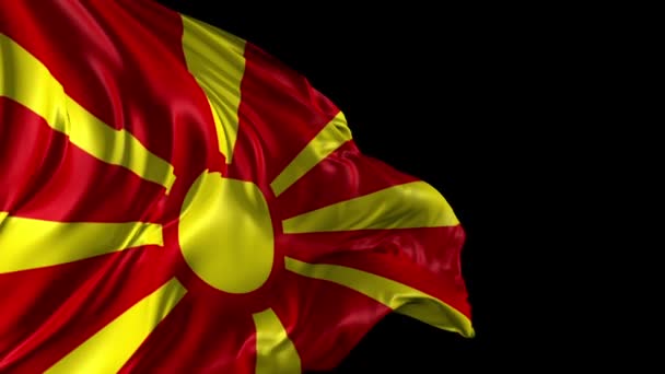 Bandiera della Macedonia — Video Stock