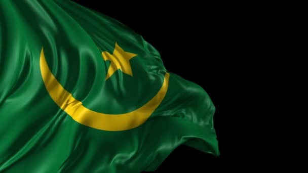 Bandera de mauritania — Vídeos de Stock