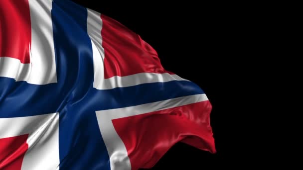 ノルウェーの旗 — ストック動画