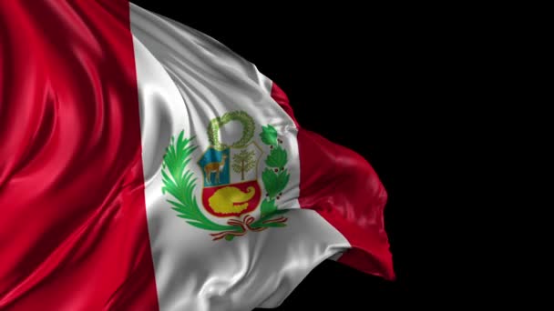 Peru flagga — Stockvideo