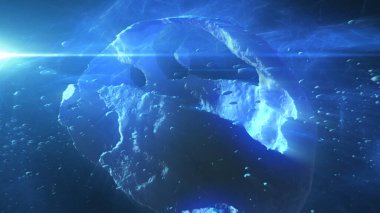 Meteor göktaşlarının çarpması sonucu yok edilen yıldızın asteroit ve güneş ışınlarıyla yok edilen boş gezegen.