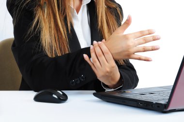 Wrist Pain and Mouse-Computer clipart