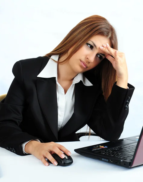 Stressed business woman Stock Photo