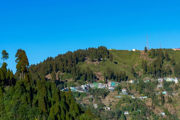 Darjeeling Vallei India Ochtend Uitzicht Vanaf Rangaroon Tracker Dorp — Stockfoto
