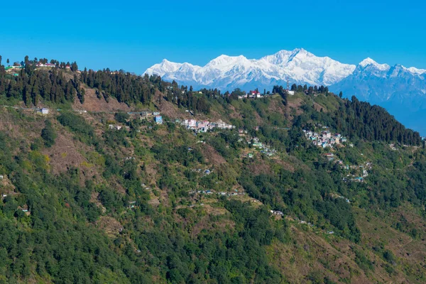 Valle Darjeeling Con Hermosa Vista Kanchenjunga Tercera Montaña Más Alta — Foto de Stock