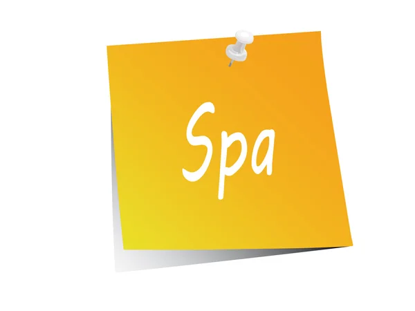 Spa - note — Stock Photo, Image