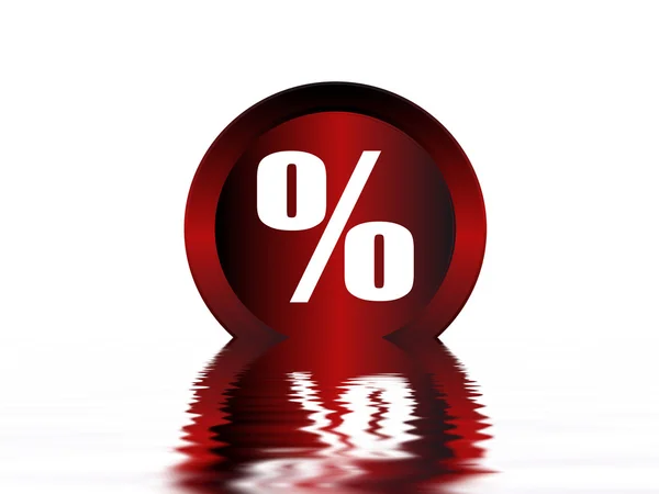 Percentage knop — Stockfoto