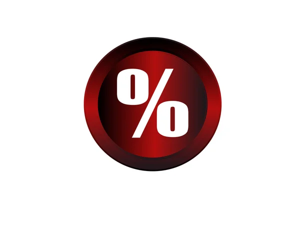 Percent button — Stock Photo, Image