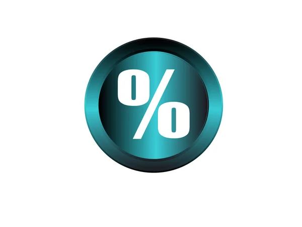 Percent button — Stock Photo, Image