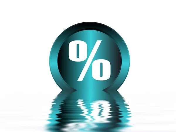 Percent button — Stock Photo, Image