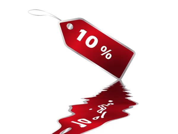 Ten percent symbol — Stock Photo, Image