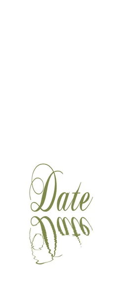Date banner on white — Stock Photo, Image
