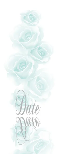 Wenskaart met rozen — Stockfoto