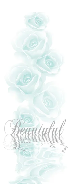 Cartão de saudação com rosas — Fotografia de Stock