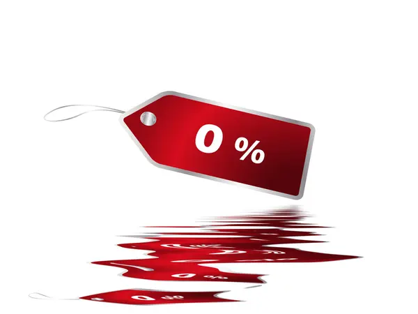 Percentage of tag — Stock Photo, Image