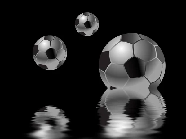 Reflejo de balones en agua — Foto de Stock