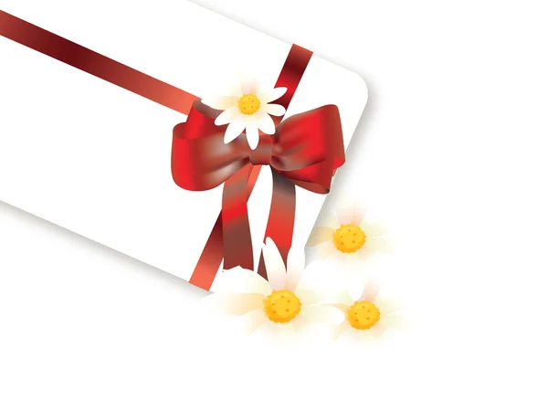 Gift with camomiles — Stock Photo, Image