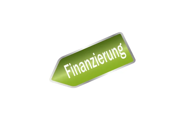 Label with Finanzierung sign — Stock Photo, Image