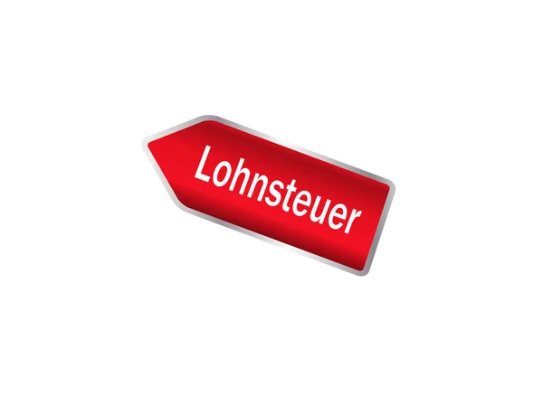 Label with Lohnsteuer sign — Stock Photo, Image