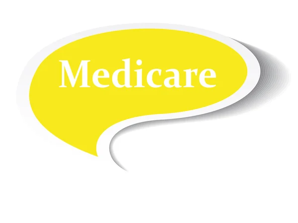 Medicare speech bubble — Stock Photo, Image