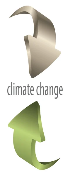 Arrows point into climate change — Stock Photo, Image