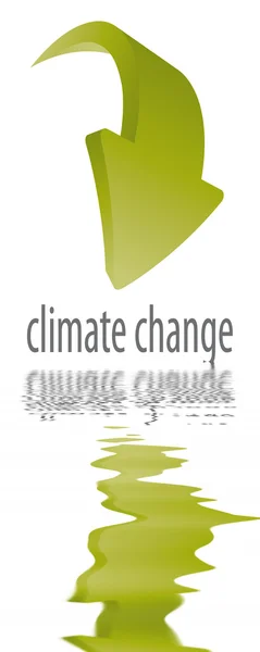 Arrow point into climate change — Stock Photo, Image