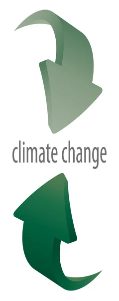 Arrows point into climate change — Stock Photo, Image