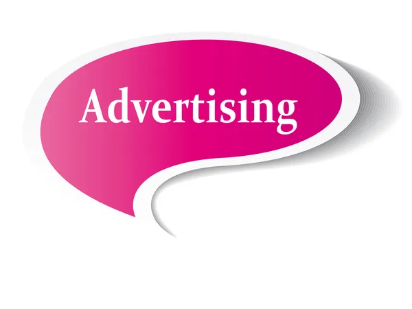 Advertising speech bubble — Stock Photo, Image