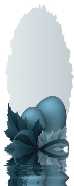 Синий пасхальный фон — стоковое фото