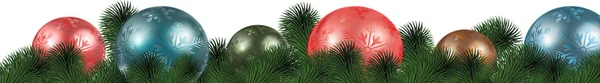 Row of Christmas ornaments — Stock Photo, Image