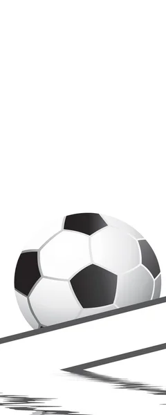 Pallone da calcio su bianco — Foto Stock