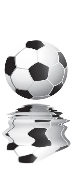 Pallone da calcio su bianco — Foto Stock