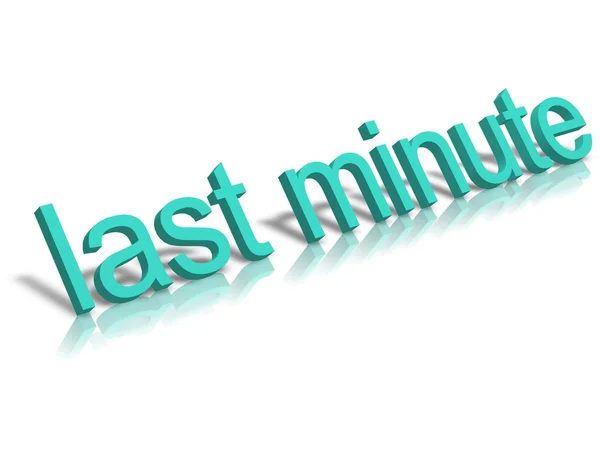 Last minute — Stock Photo, Image