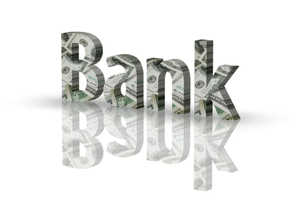 Palabra banco — Foto de Stock