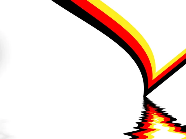 Tyskland flagga, abstrakt linjer — Stockfoto